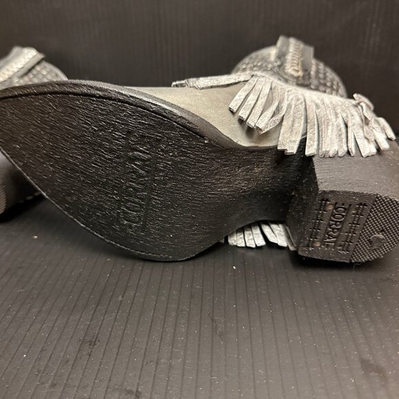 Corral E1435 LD Black Studs & Fringe Ankle Boots Bootie - NEW - Picture 7 of 9